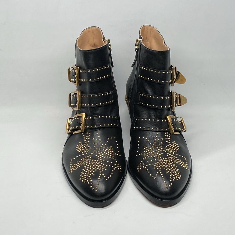 Chloe Susanna Pointed-Toe Studded Booties size 40 - Picture 6 of 15